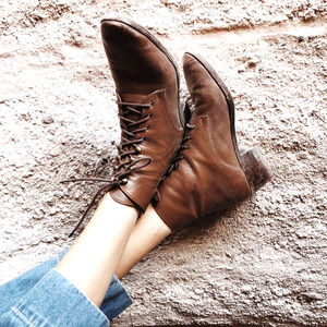 Christy Dawn The Dawn Boot in Walnut Vintage Leather